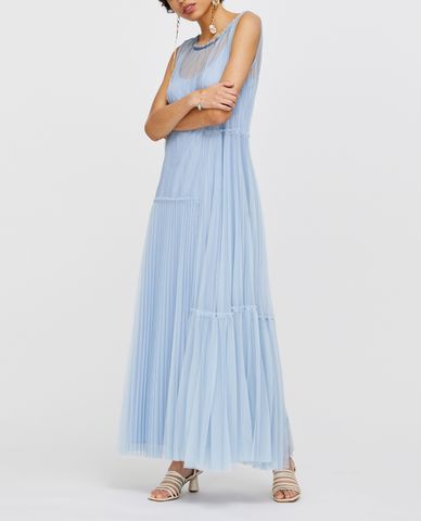  MAX&Co. - Đầm midi maxi cổ tròn phom suông Pleated Tulle 