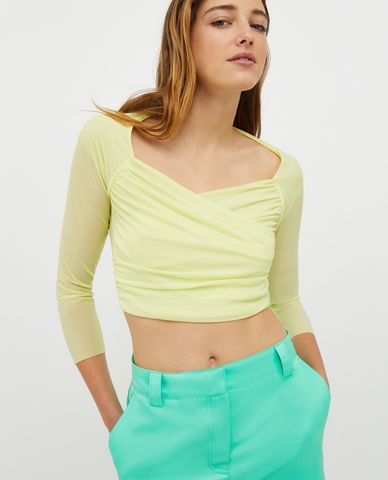  MAX&Co. - Áo croptop nữ cổ V tay lỡ Virginia 