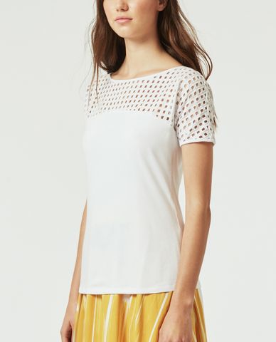  MAX&Co. - Áo kiểu nữ cổ tròn ngắn tay Idrofono 