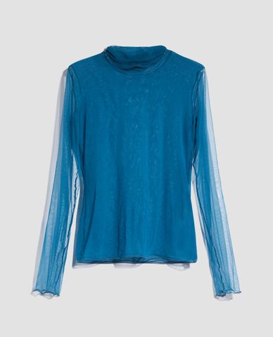  MAX&Co. - Áo kiểu nữ xuyên thấu cổ lọ Preludio 