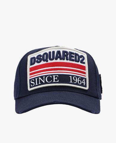  DSQUARED2 - Nón bóng chày nam rách vải phối logo thêu thời trang 