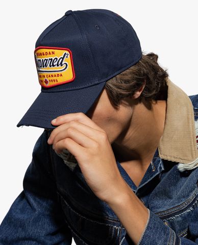  DSQUARED2 - Nón bóng chày nam rách vải phối logo thời trang 