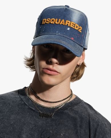  DSQUARED2 - Nón bóng chày nam thời trang Denim 