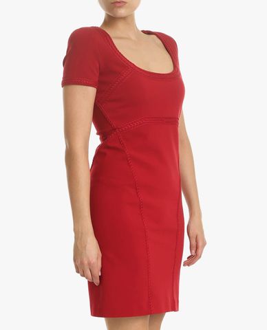  DSQUARED2 - Đầm bút chì ngắn tay Embroidered 