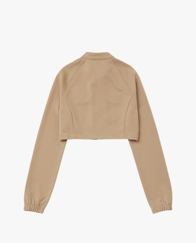  NERDY - Áo khoác croptop nữ cổ trụ tay dài Cargo 