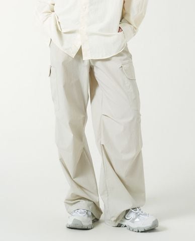  NERDY - Quần dài ống rộng unisex lưng thun Basic Cargo Woven 