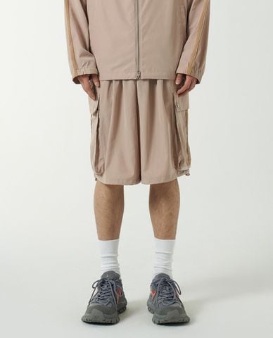  NERDY - Quần short unisex ống rộng lưng thun Cargo Woven 