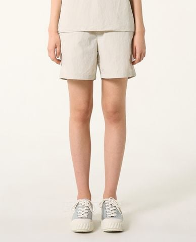  NERDY - Quần shorts unisex ống rộng lưng thun Woven Basic Half 