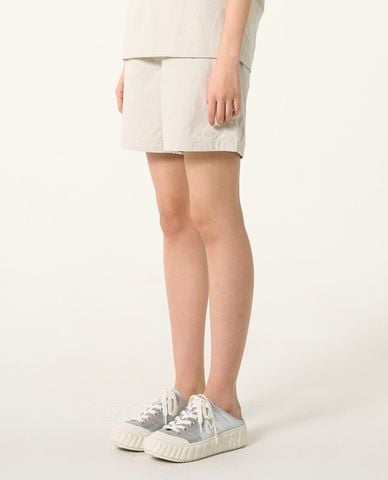  NERDY - Quần shorts unisex ống rộng lưng thun Woven Basic Half 