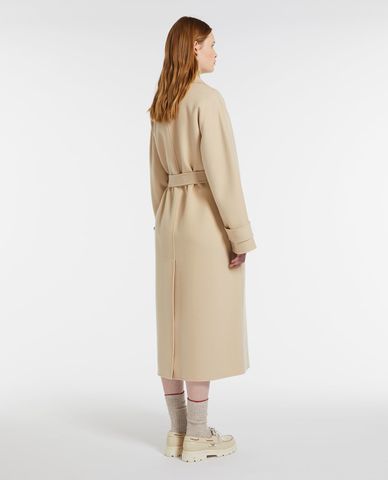  WEEKEND MAX MARA - Áo khoác măng tô dáng dài hai hàng nút phối thắt lưng Affetto 