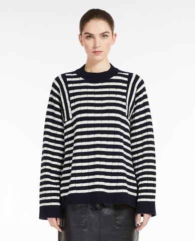  WEEKEND MAX MARA - Áo sweater nữ tay dài cổ tròn Bird 