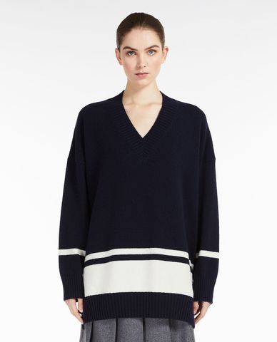  WEEKEND MAX MARA - Áo sweater nữ cổ V tay dài Nuraghe 