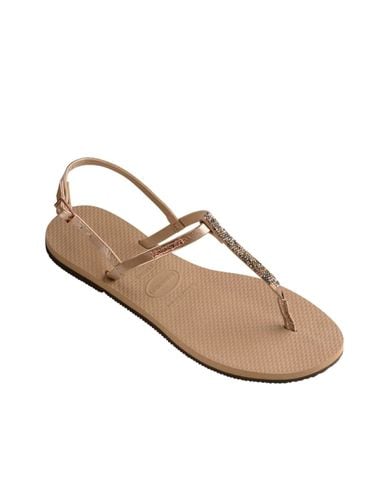  HAVAIANAS - Giày sandals nữ đế bệt You Riviera Crytal 