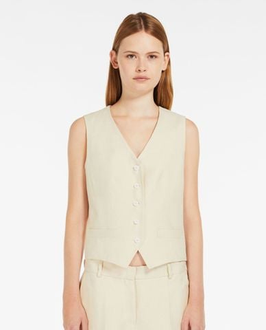  WEEKEND MAX MARA - Áo khoác gilet cổ V phối nút Pacche 
