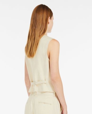  WEEKEND MAX MARA - Áo khoác gilet cổ V phối nút Pacche 