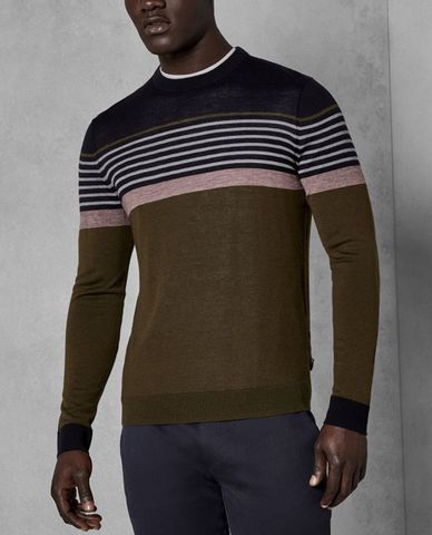  TED BAKER - Áo len nam sọc ngang Giantbu 