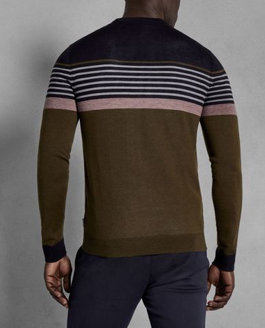  TED BAKER - Áo len nam sọc ngang Giantbu 
