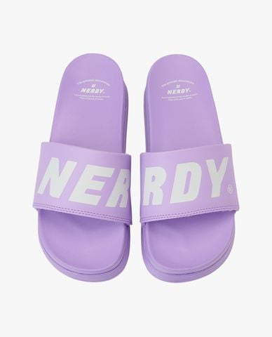  NERDY - Dép quai ngang unisex bản rộng Big Logo 