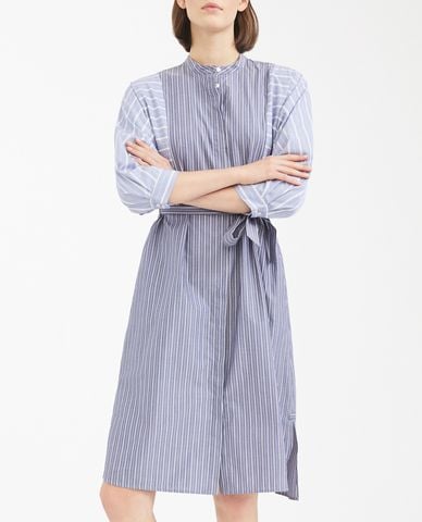  WEEKEND MAX MARA - Đầm sơ mi phom suông họa tiết sọc kẻ 