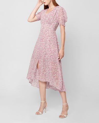  GIGI - Đầm midi cổ V tay ngắn xẻ tà thời trang Floral 