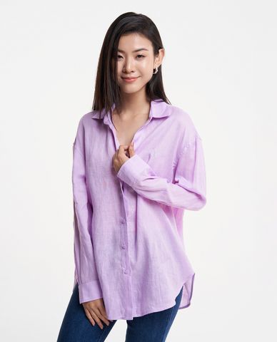  GIGI - Áo sơ mi nữ cổ bẻ tay dài thanh lịch 