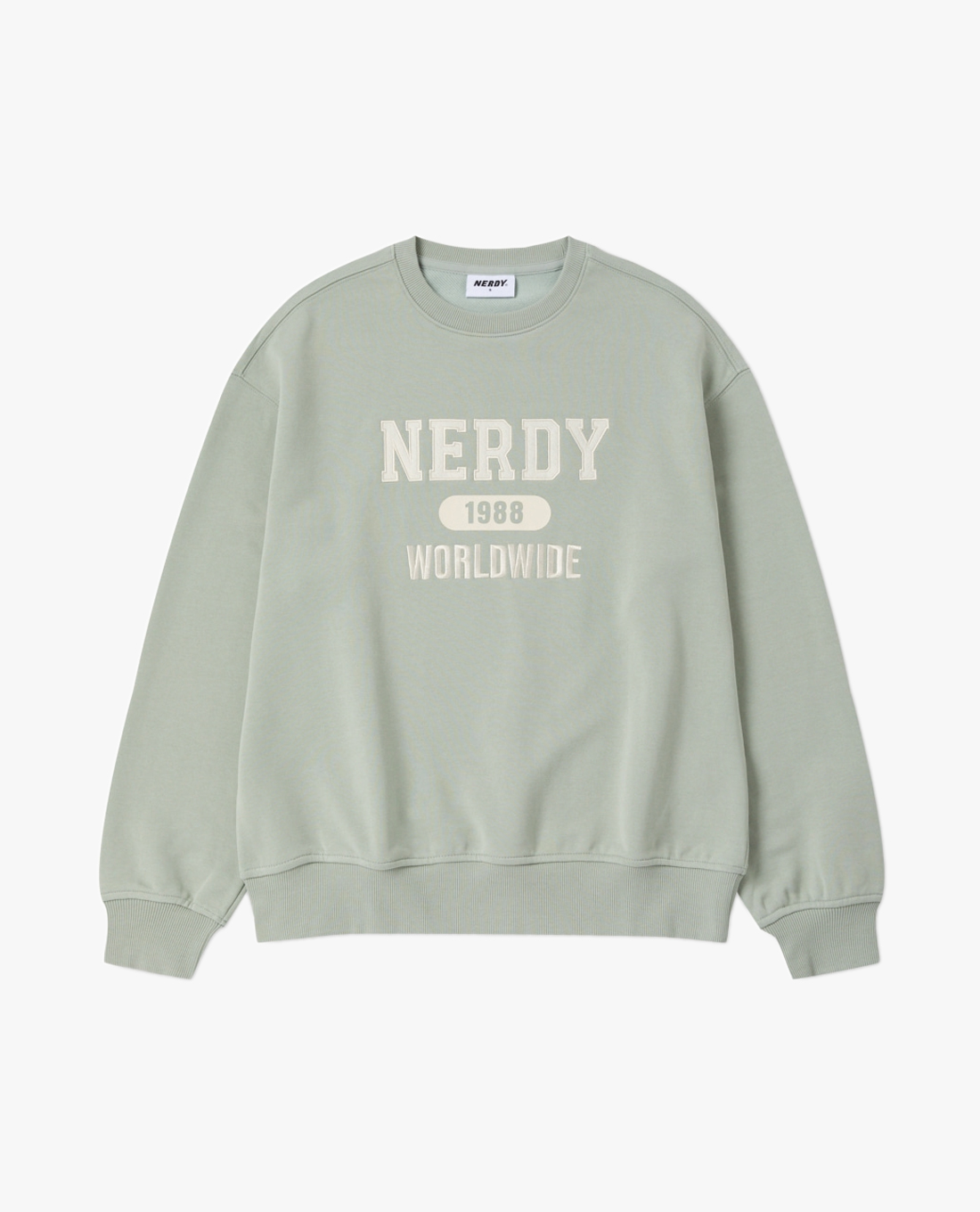 NERDY - Áo sweatshirt unisex cổ tròn tay dài Varsity Logo