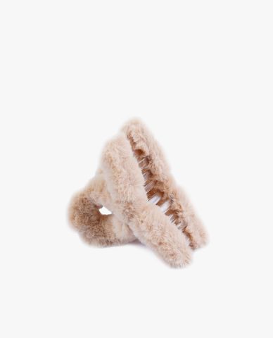  CECI - Kẹp tóc dáng mảnh phối lông mềm mại 