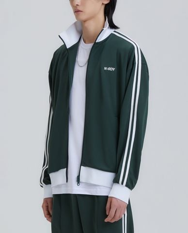  NERDY - Áo khoác thể thao unisex cổ trụ tay dài Classic Ny Track 