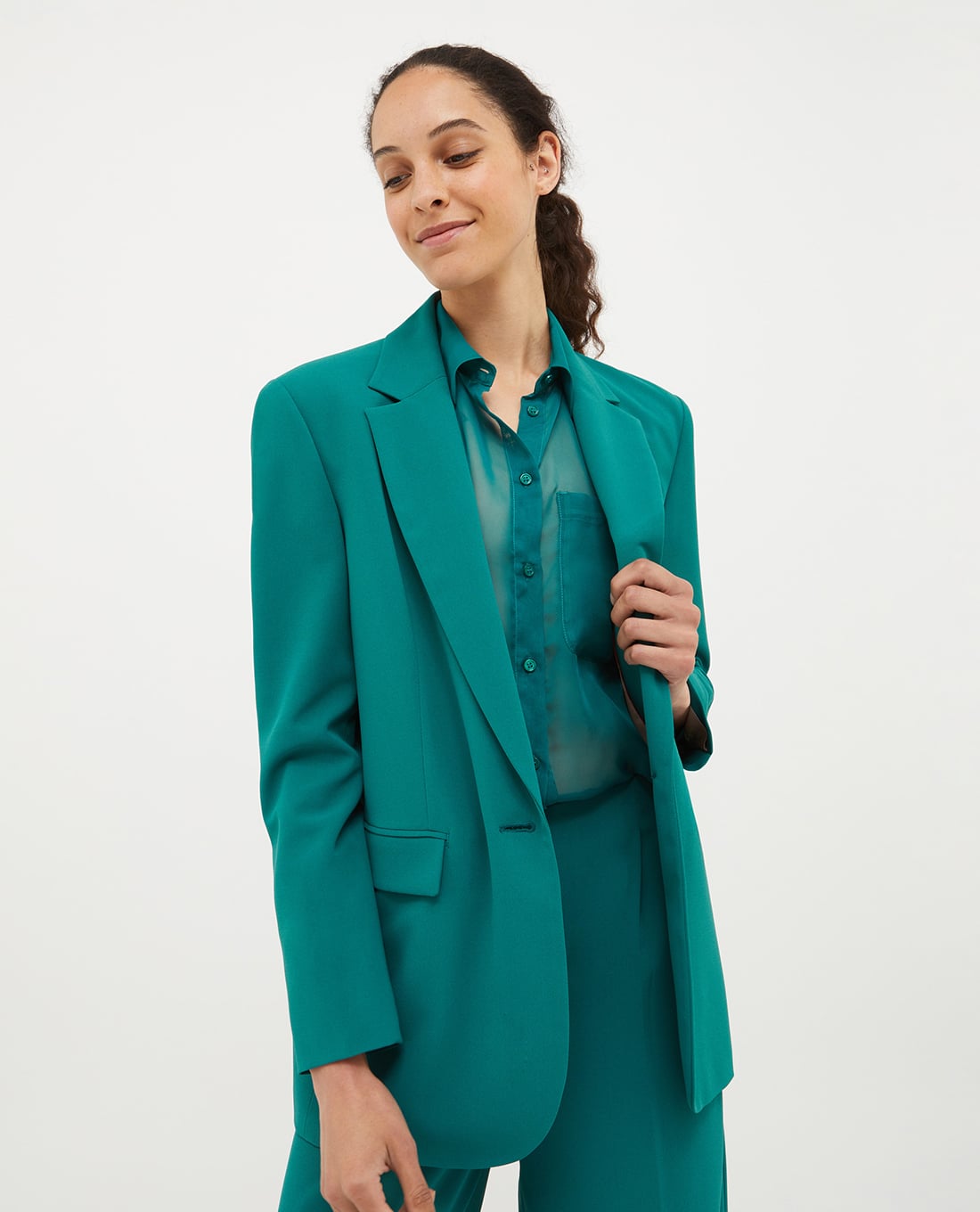MAX&Co. - Áo khoác blazer phối túi nắp gập Insegna