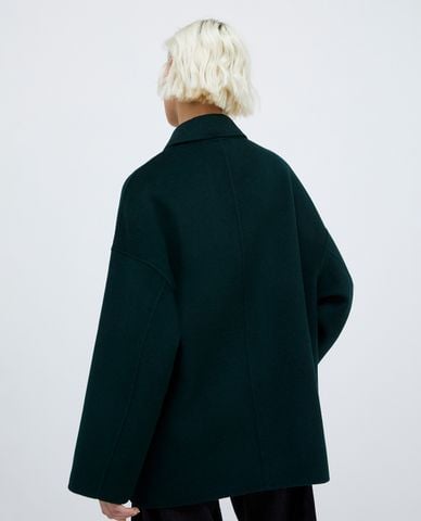  MAX&Co. - Áo khoác dạ lông cừu nữ cổ bẻ phom suông Predazzo 