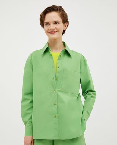  MAX&Co. - Áo sơ mi cổ bẻ tay dài phối túi Velours 