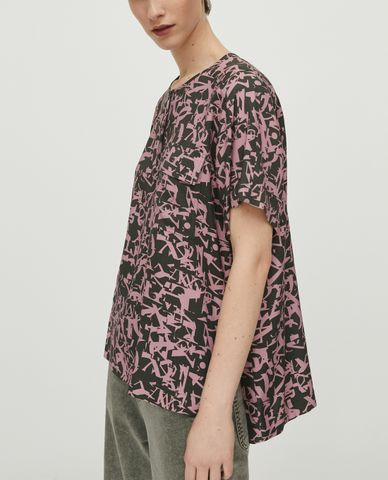  MAX&Co. - Áo kiểu nữ phom suông cổ tròn tay ngắn Sablé Utility 