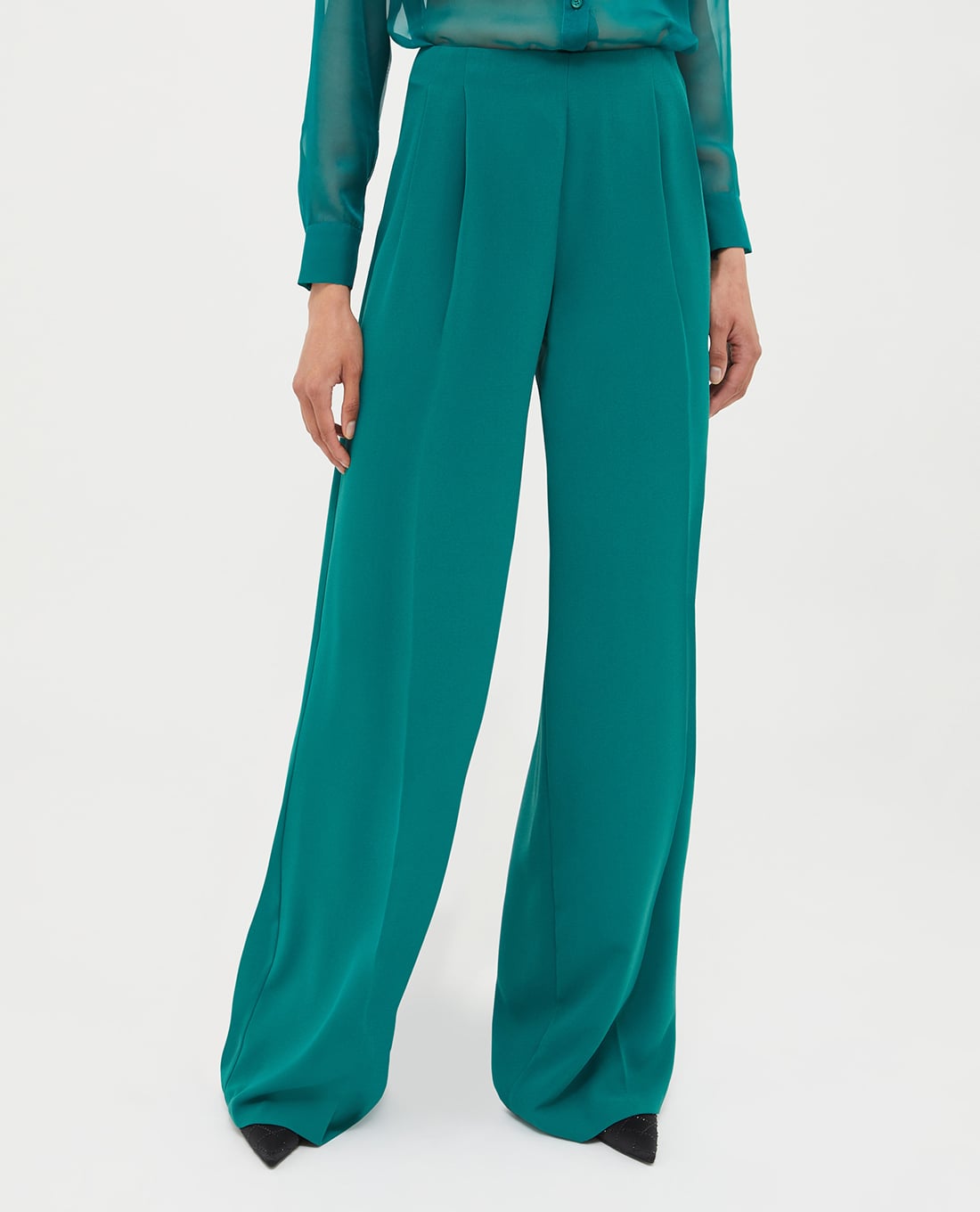 MAX&Co. - Quần ống rộng xếp li tinh tế Damina