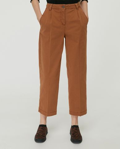  MAX&Co. - Quần kiểu nữ lưng cao phom suông Cotton Gabardine 