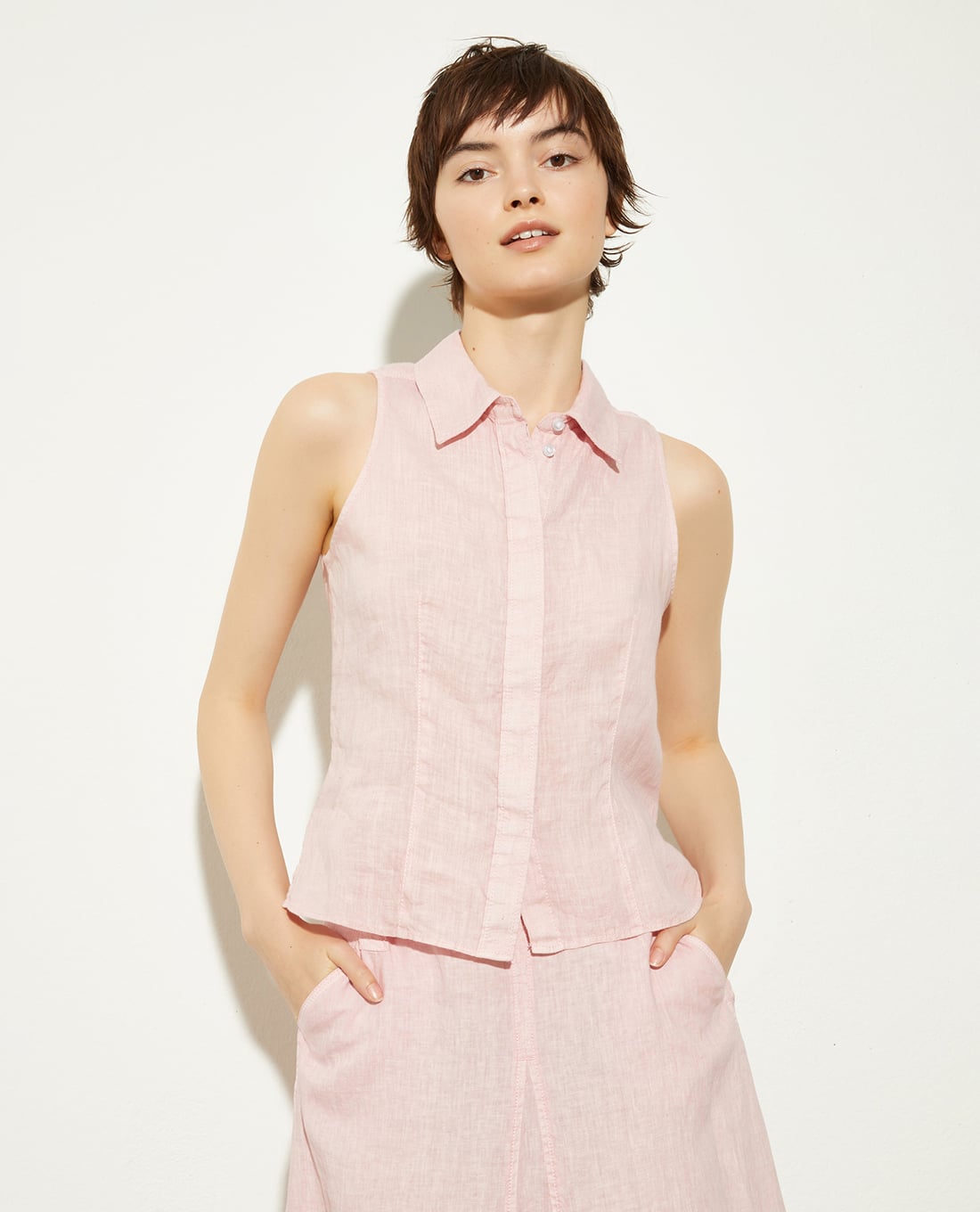 MAX&Co. - Áo sát nách nữ cổ bẻ Epoca