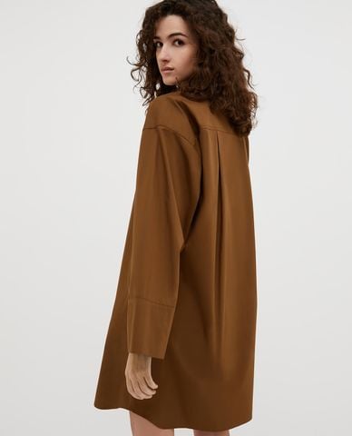  MAX&Co. - Đầm sơ mi midi cổ tròn tay dài thêu hoạ tiết Uncino 