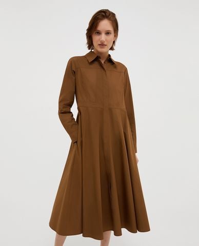  MAX&Co. - Đầm xếp li midi cổ tròn tay dài thanh lịch Burano 