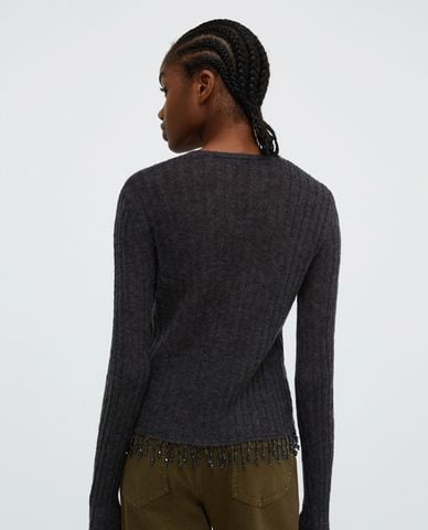  MAX&Co. - Áo khoác cardigan nữ cổ V phối tua rua Sumatra 