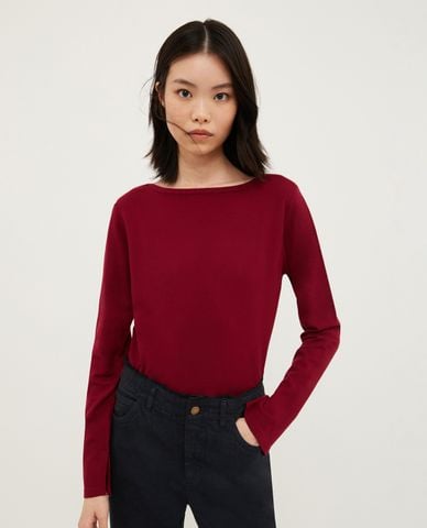  MAX&Co - Áo thun cổ thuyền tay dài thanh lịch Ovattare 