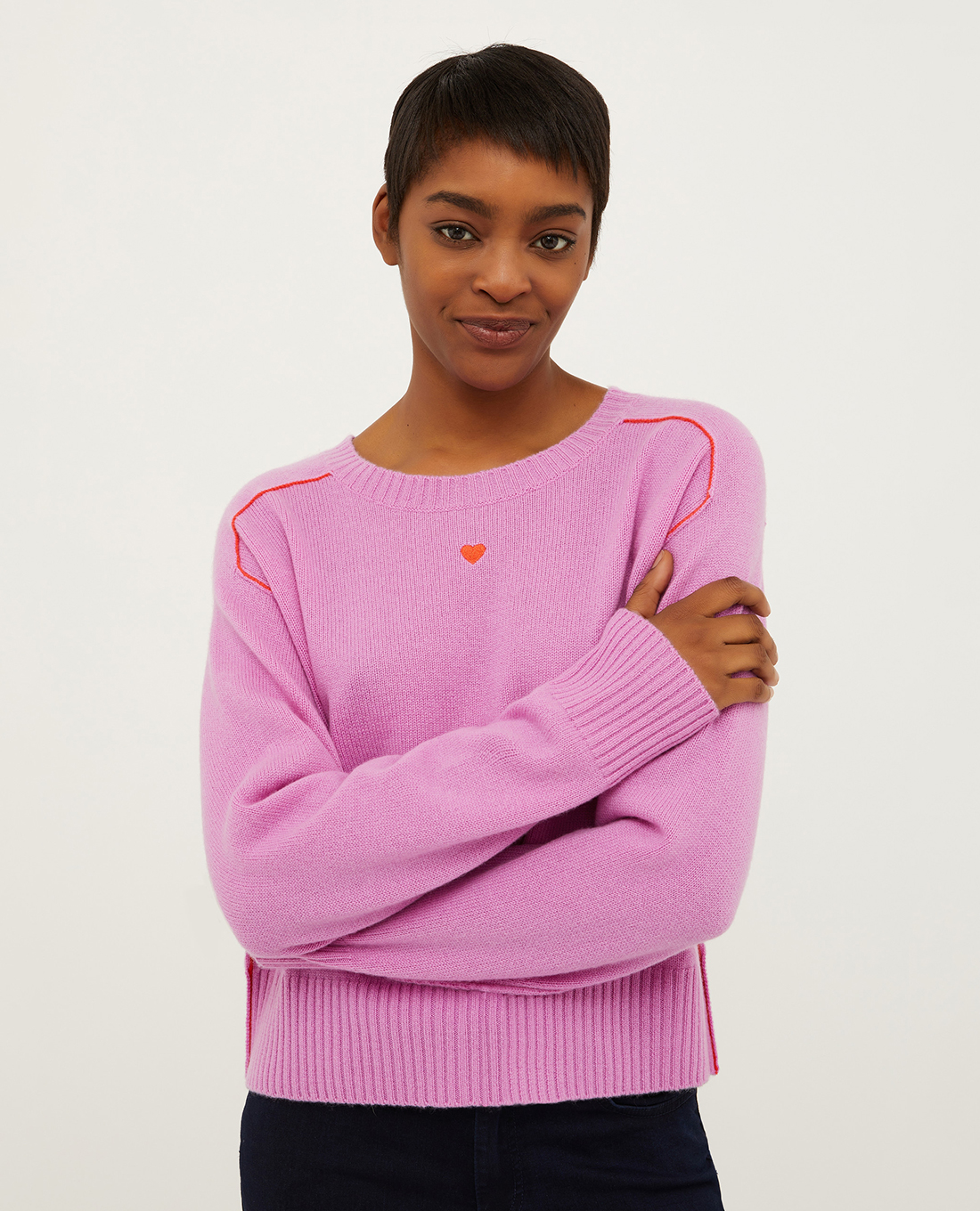 MAX&Co. - Áo sweater dệt kim cổ tròn tay dài Park