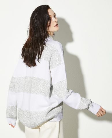  MAX&Co. - Áo sweater cổ tròn tay dài Nylon 