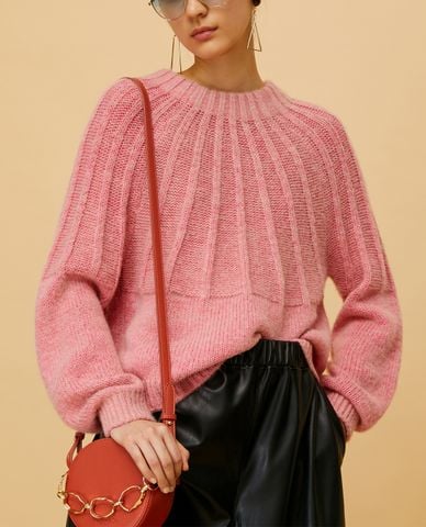  MAX&Co. - Áo len nữ cổ tròn tay dài phối nơ Ribbed 