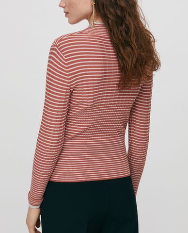  MAX&Co. - Áo thun nữ tay dài cổ tròn Striped Polo 
