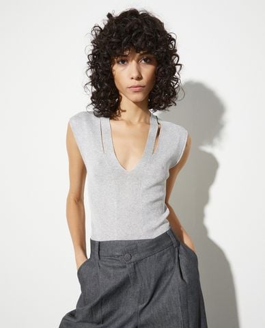  MAX&Co. - Áo dệt kim nữ cổ V sát nách Otello 