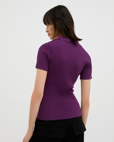  MAX&Co. - Áo polo cổ V dệt kim cá tính Sigma 