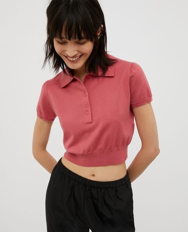  MAX&Co. - Áo polo phom croptop cổ bẻ năng động Simpaty 