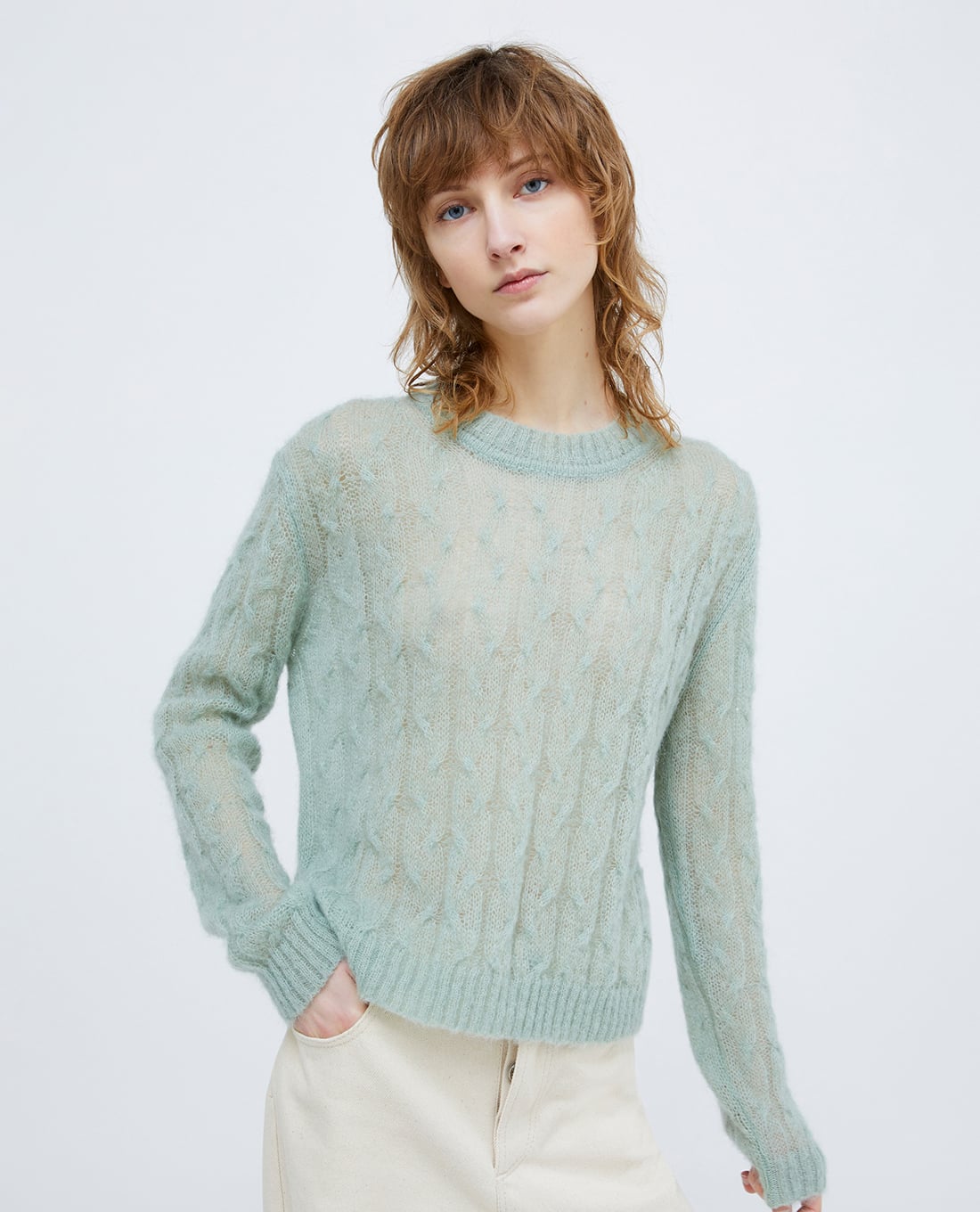 MAX&Co. - Áo sweater nữ cổ tròn tay dài Laos