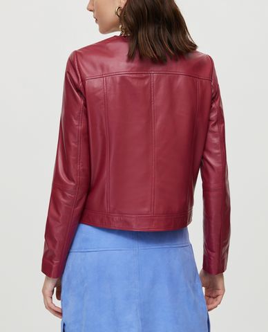  MAX&Co. - Áo khoác da tay dài phối zip Nappa Leather 