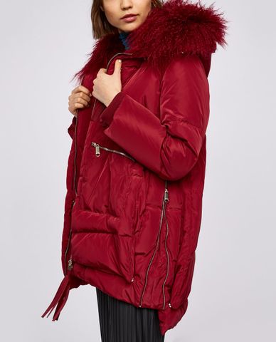  MAX&Co. - Áo khoác phao nữ phối lông phom dài Didone 