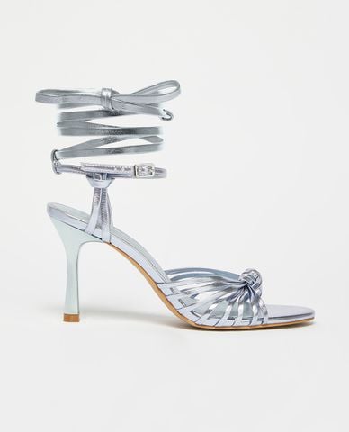  MAX&Co. - Giày sandals cao gót mũi tròn phối dây xoắn Knotheel 